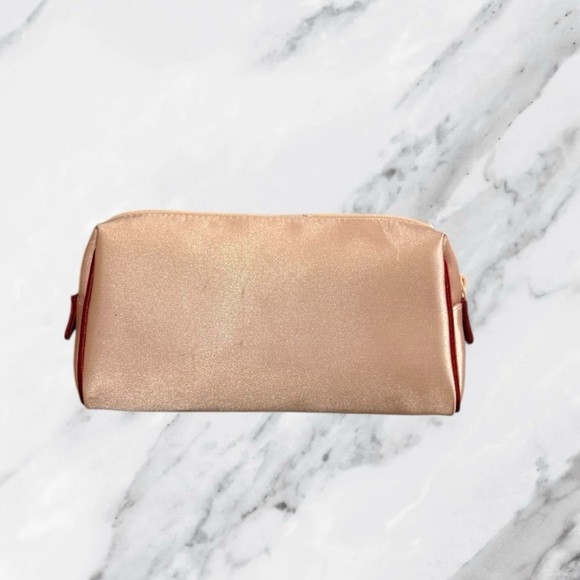 Chanel Parfums Cosmetic Bag Travel Makeup Pouch Cream Beige Peach - Picture 3 of 11